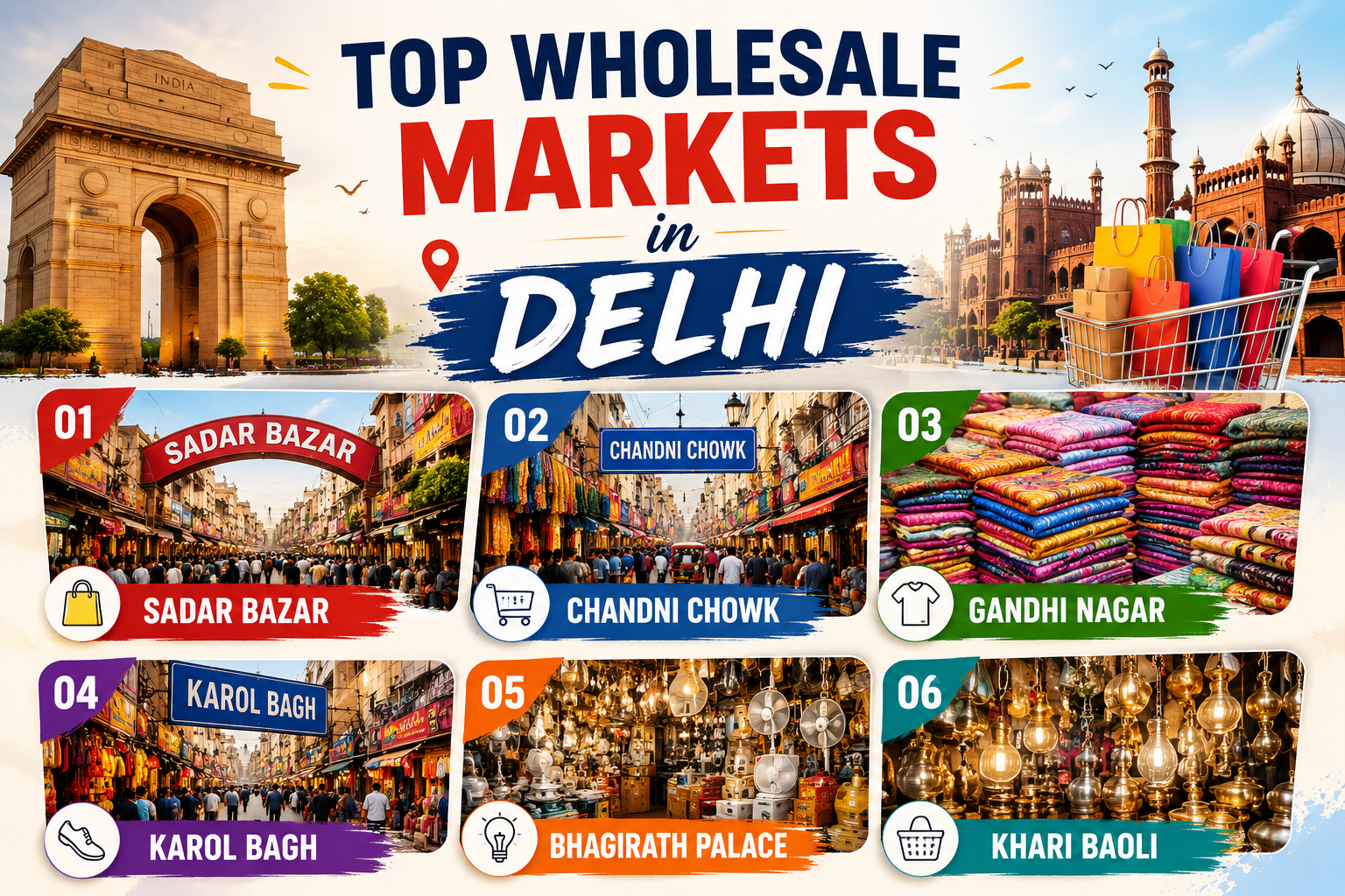 Top Wholesale Markets in Delhi for Retailers & Buyers